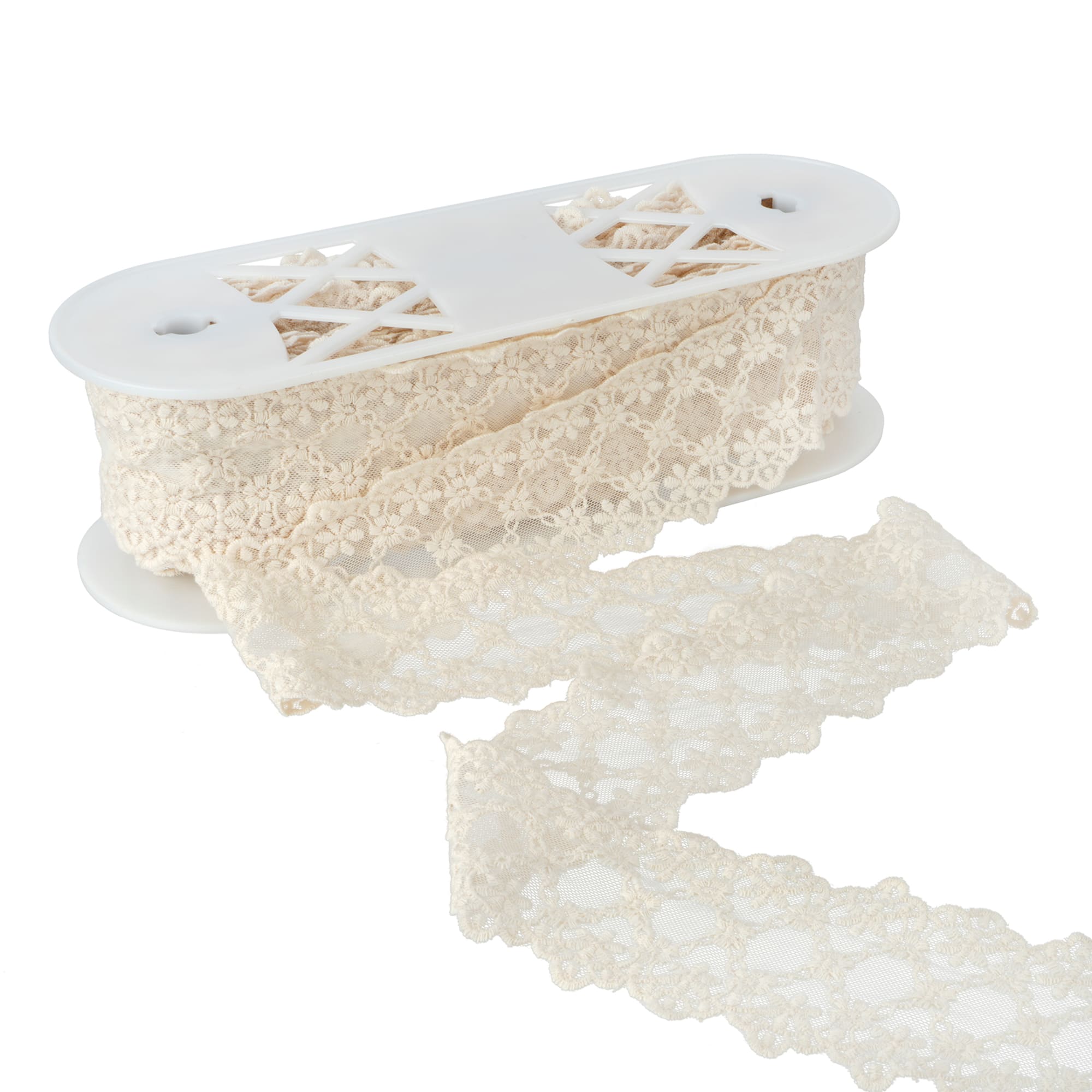 3" Ivory Embroidered Lace Trim by Celebrate It®
